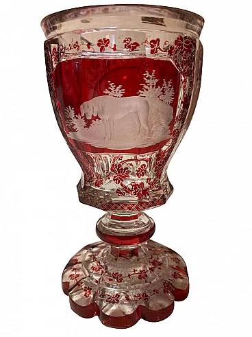 Calice in cristallo della bottega Colemans, '800