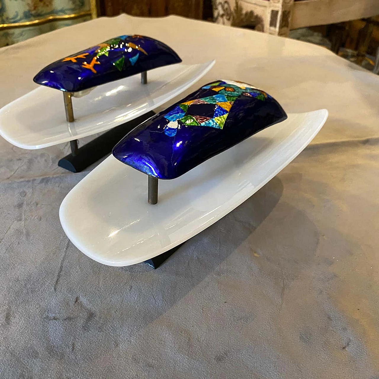 Coppia di appliques in rame e plexiglass di Paolo De Poli, anni '70 1310759