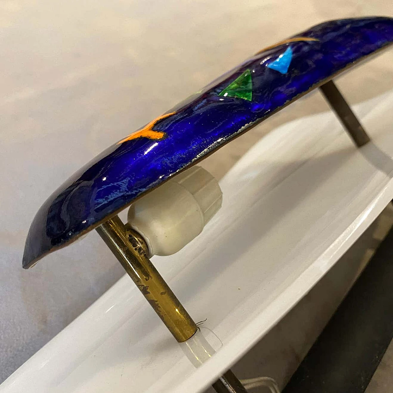 Coppia di appliques in rame e plexiglass di Paolo De Poli, anni '70 1310760