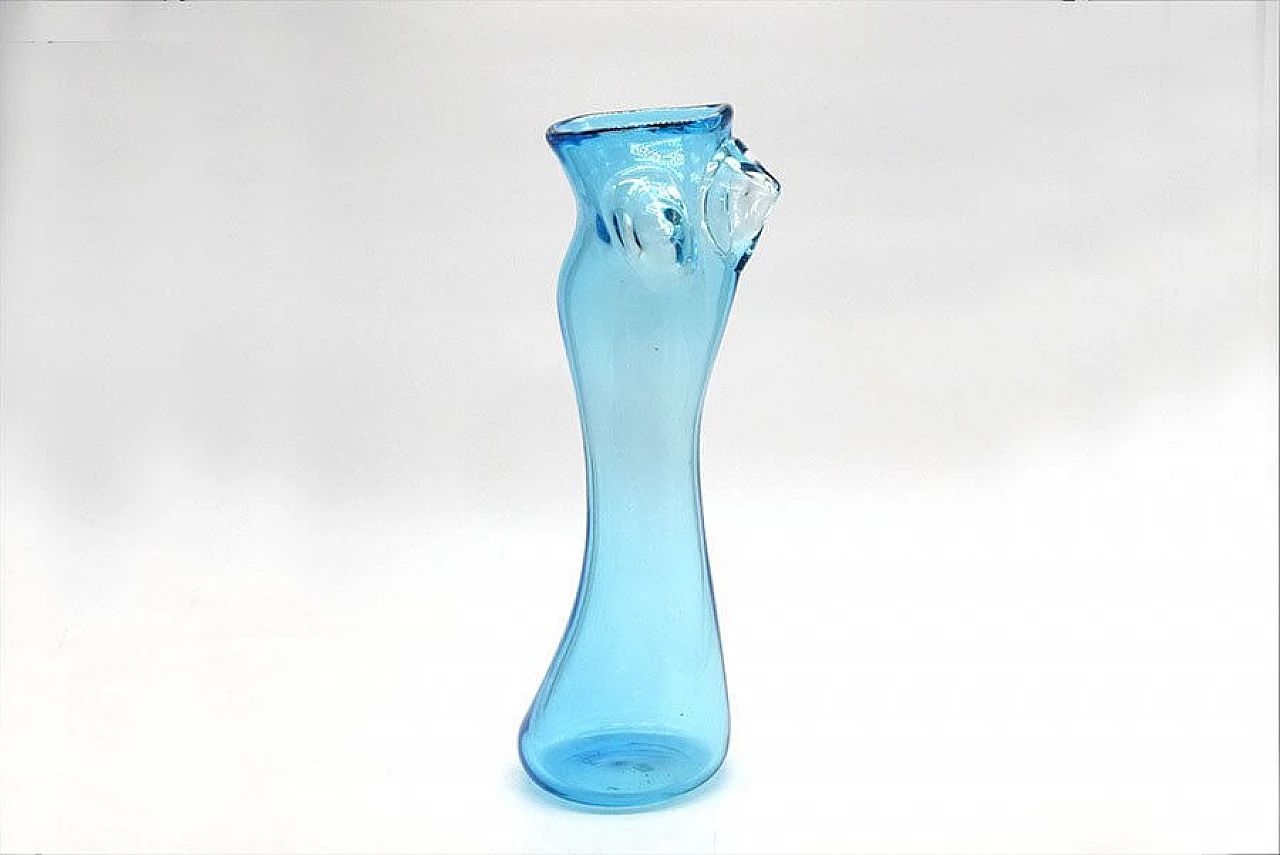 Vaso in vetro di Murano raffigurante una donna di Stefano Toso, anni '70 1310885
