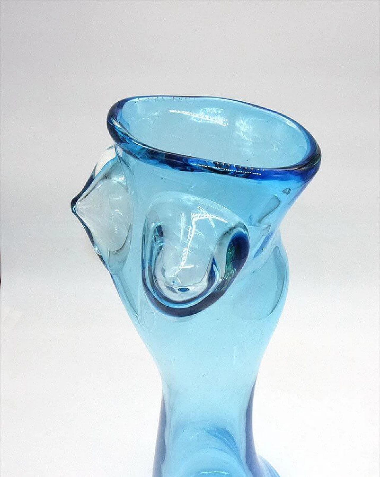 Vase in Murano glass depicting a woman by Stefano Toso, 70s 1310891