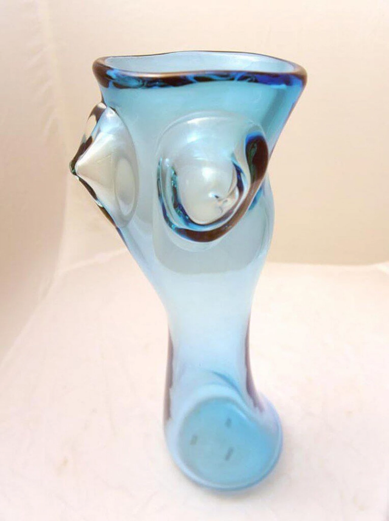 Vase in Murano glass depicting a woman by Stefano Toso, 70s 1310894