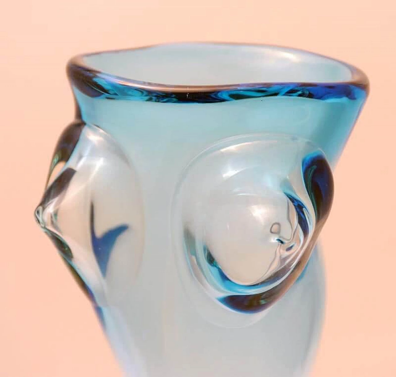 Vaso in vetro di Murano raffigurante una donna di Stefano Toso, anni '70 1310895