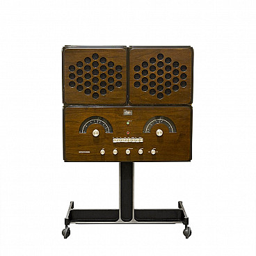 RR126 radio in wood, metal and plastic by Achille & Pier Giacomo Castiglioni for Brionvega, 60s