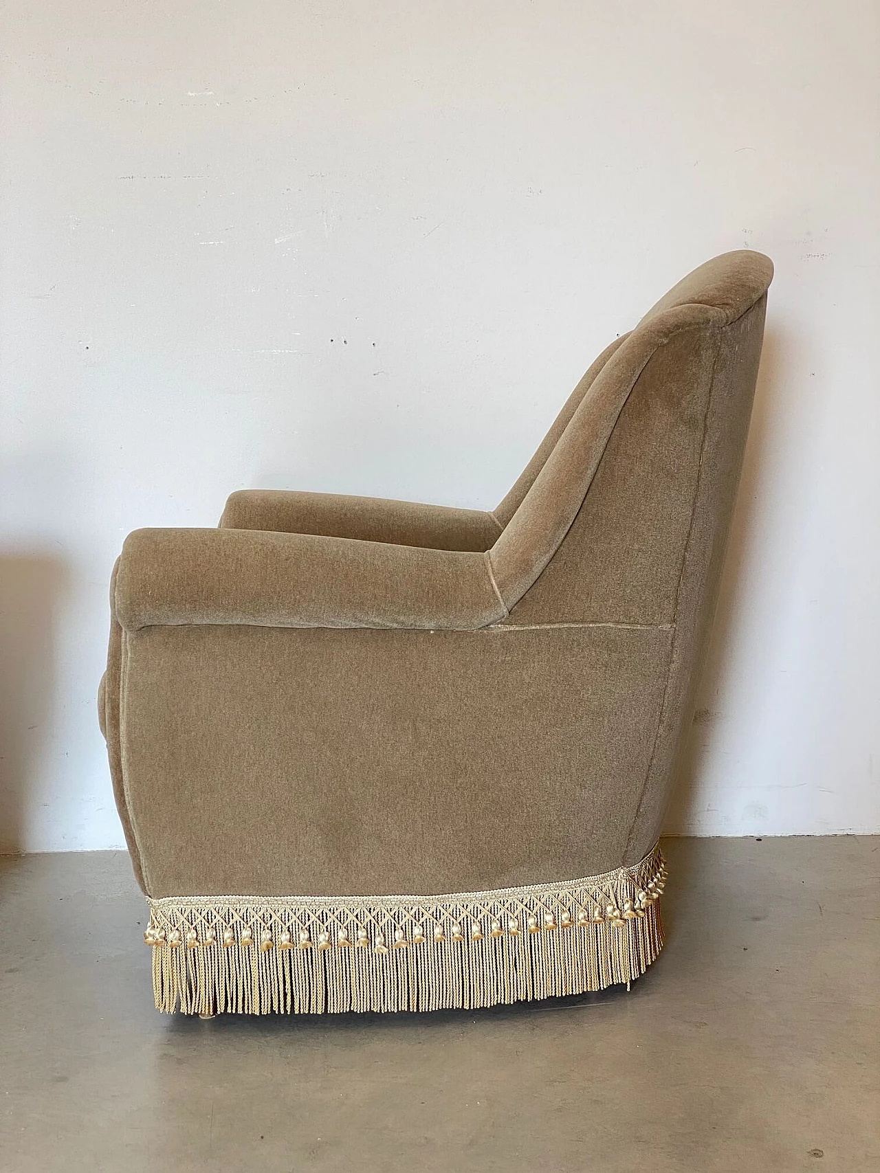 Pair of velvet armchairs, 1960s 1311301