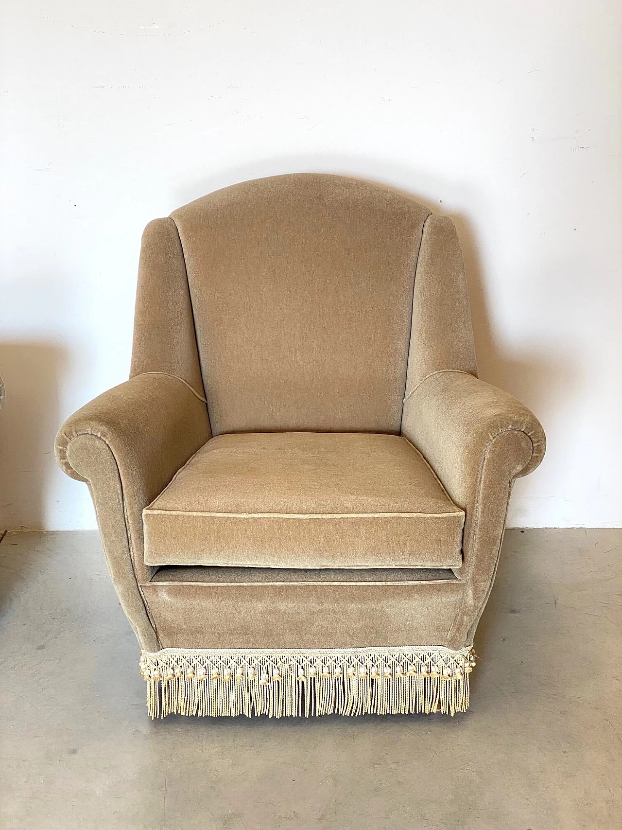 Pair of velvet armchairs, 1960s 1311306