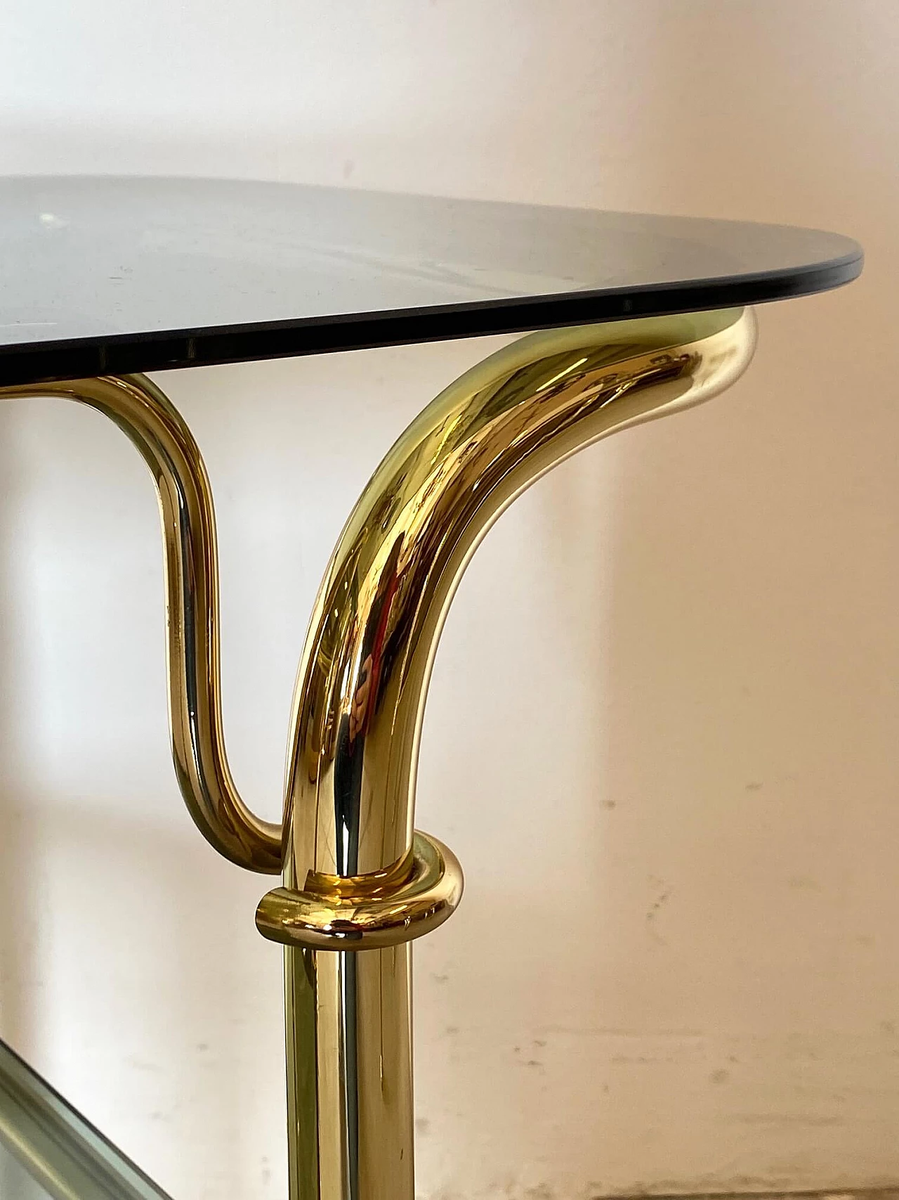 Pair of brass coffee tables, 1980s 1311327