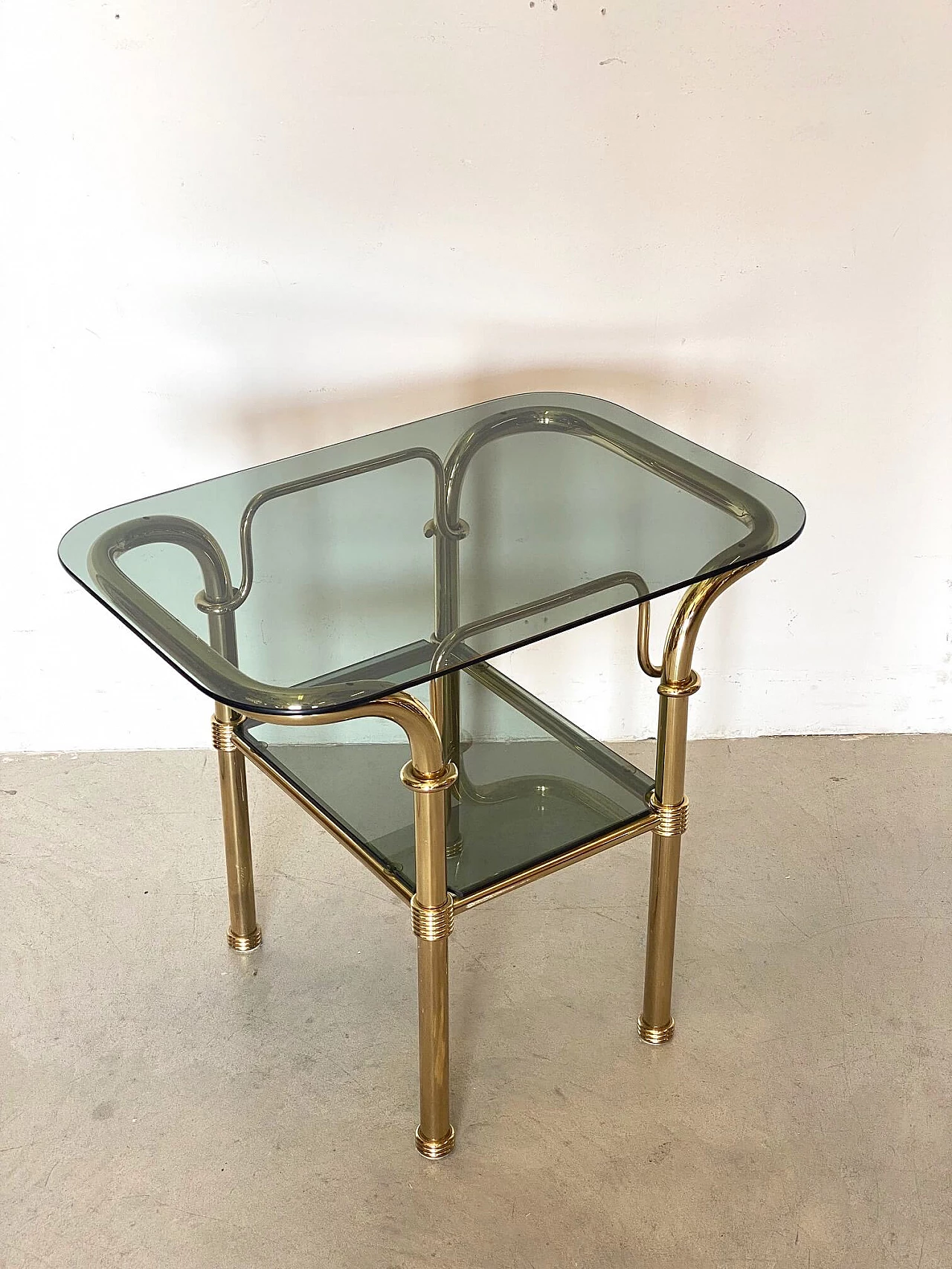 Pair of brass coffee tables, 1980s 1311329
