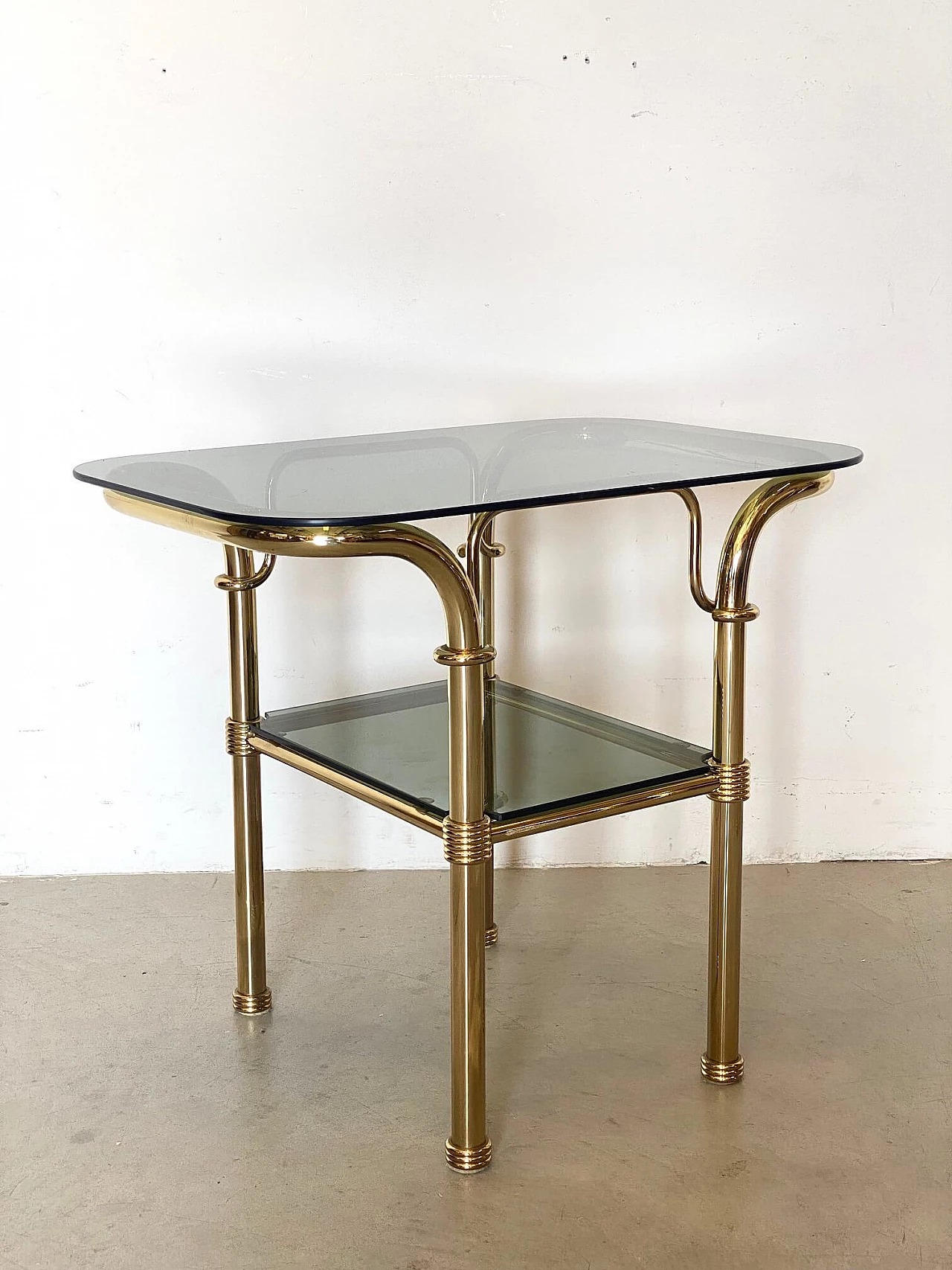 Pair of brass coffee tables, 1980s 1311331