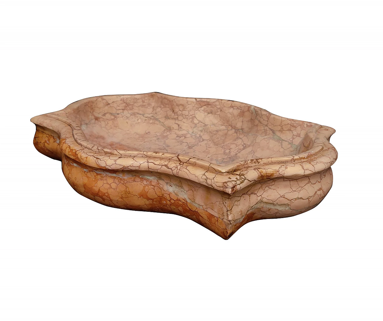 Holy water font in red Verona marble, 20s 1311590