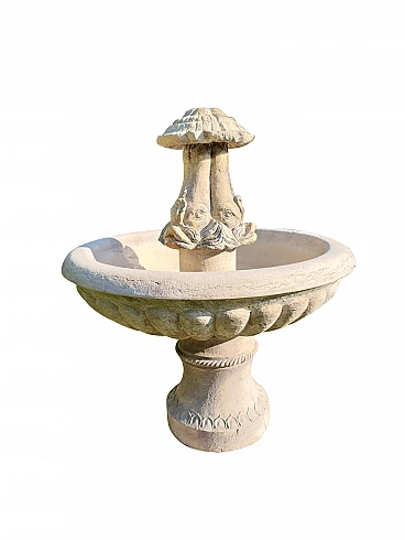 Fountain in Verdello marble, 19th century