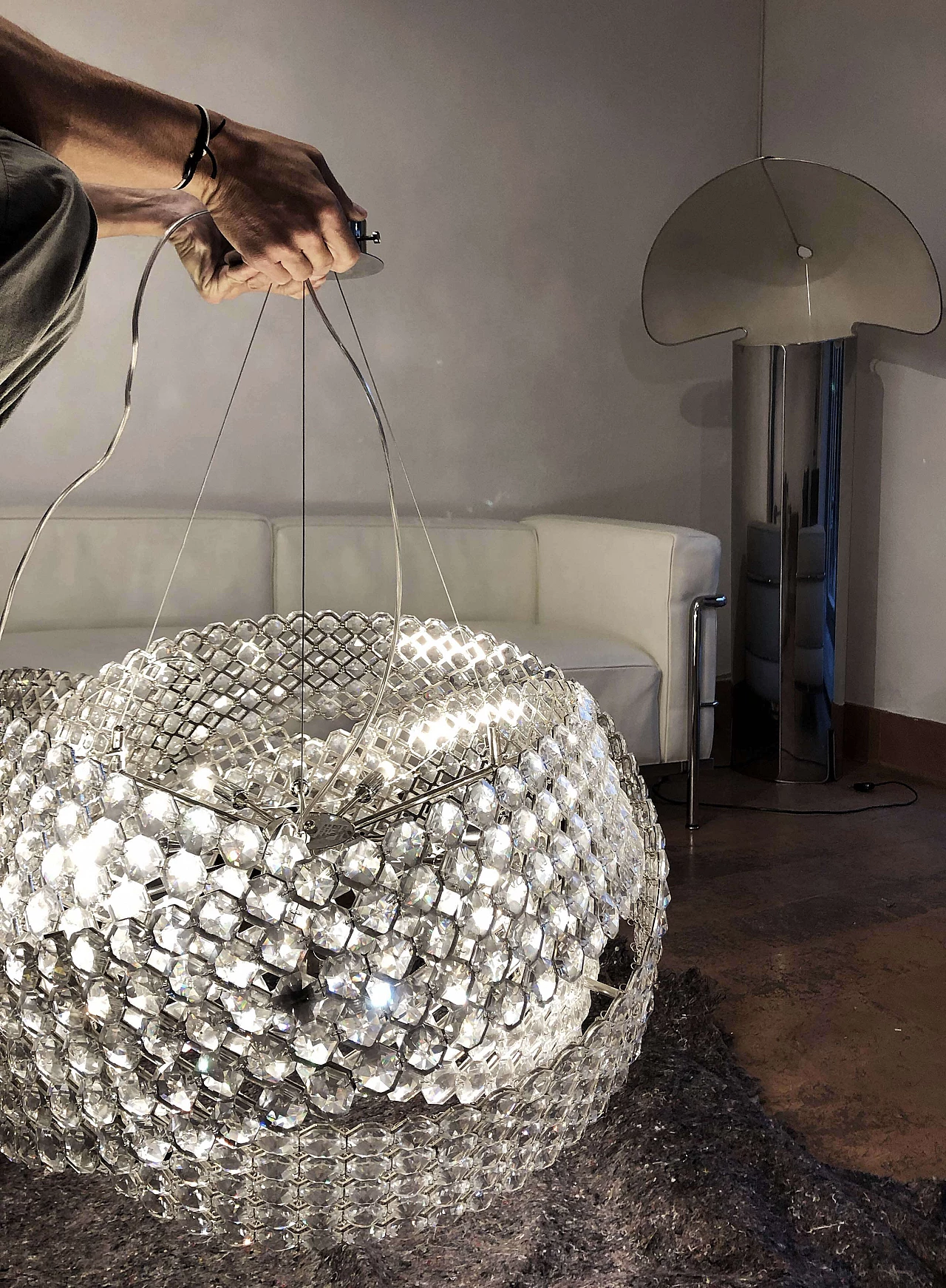 Lampadario Diamante 65 con cristalli Swarovski di Marchetti Illuminazione 1311769