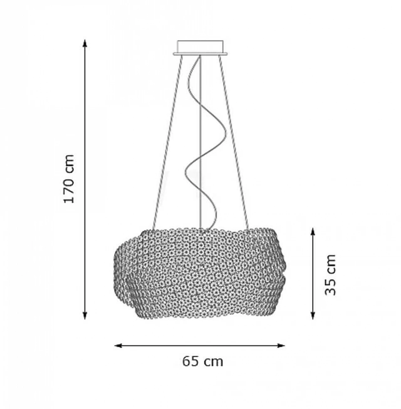 Lampadario Diamante 65 con cristalli Swarovski di Marchetti Illuminazione 1311774