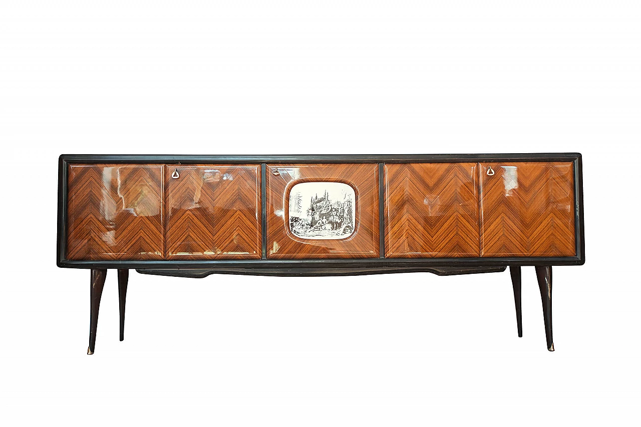 Grande credenza in palissandro nello stile di Paolo Buffa, anni '40 1311809