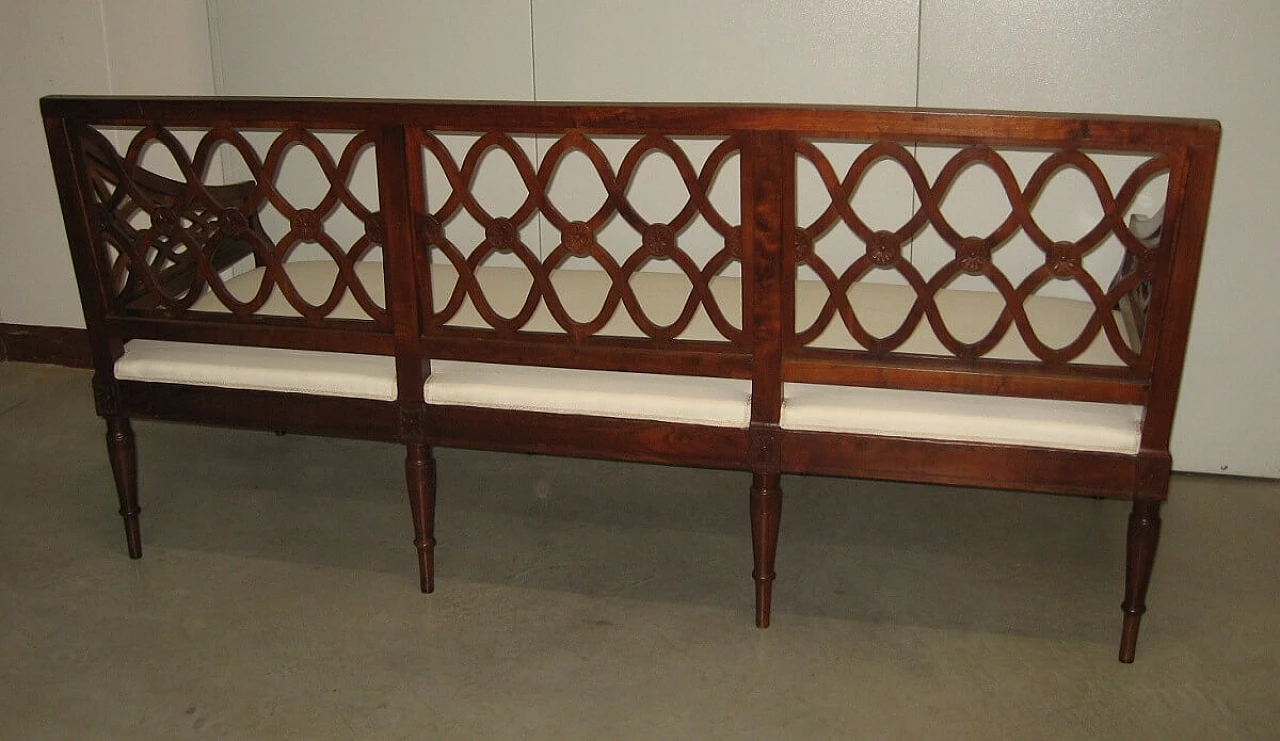 Antique Louis XVI sofa in solid cherry wood, 19th century 1311824