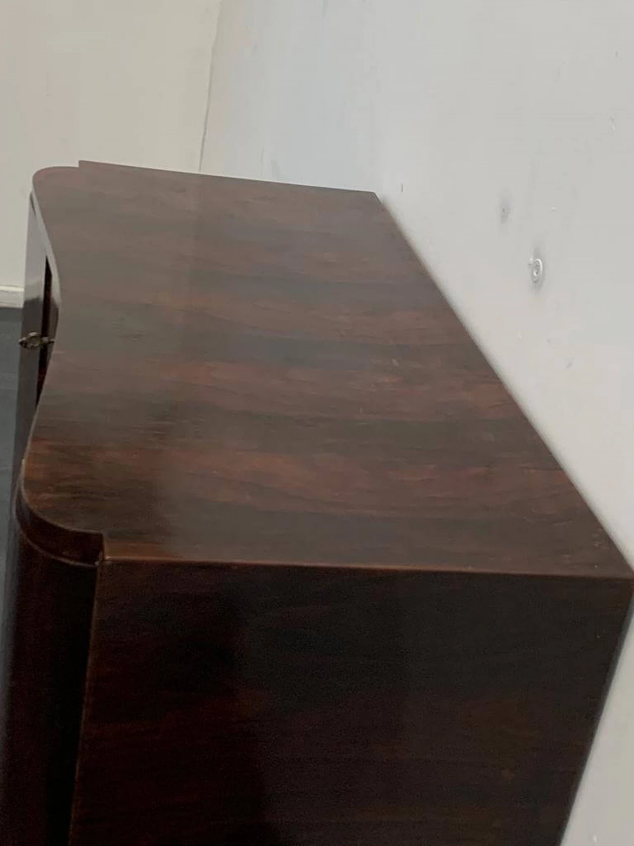 Secretaire Art Deco in piuma di mogano, anni '30 1312039