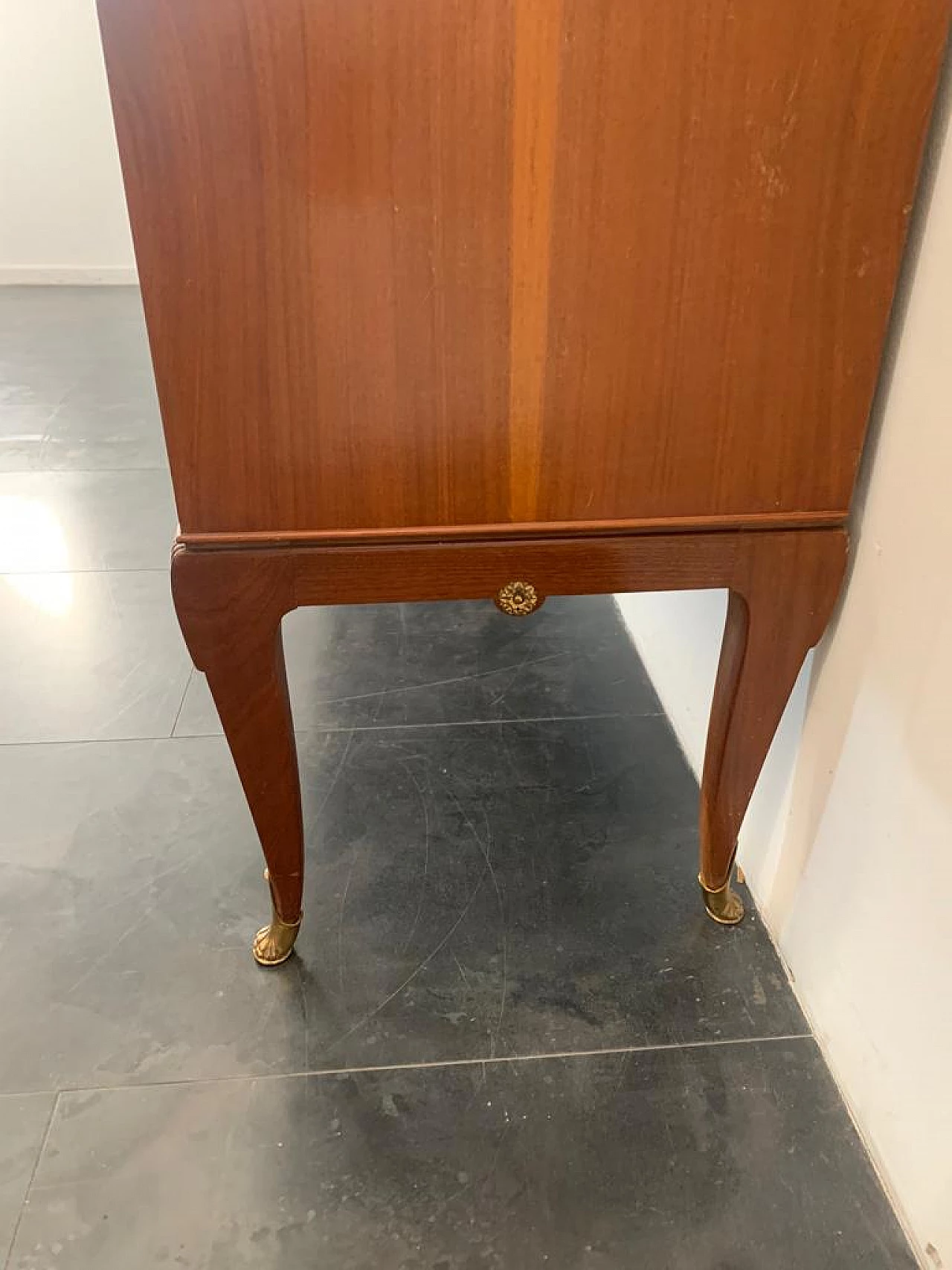 Credenza in mogano e pergamena, anni '50 1312083