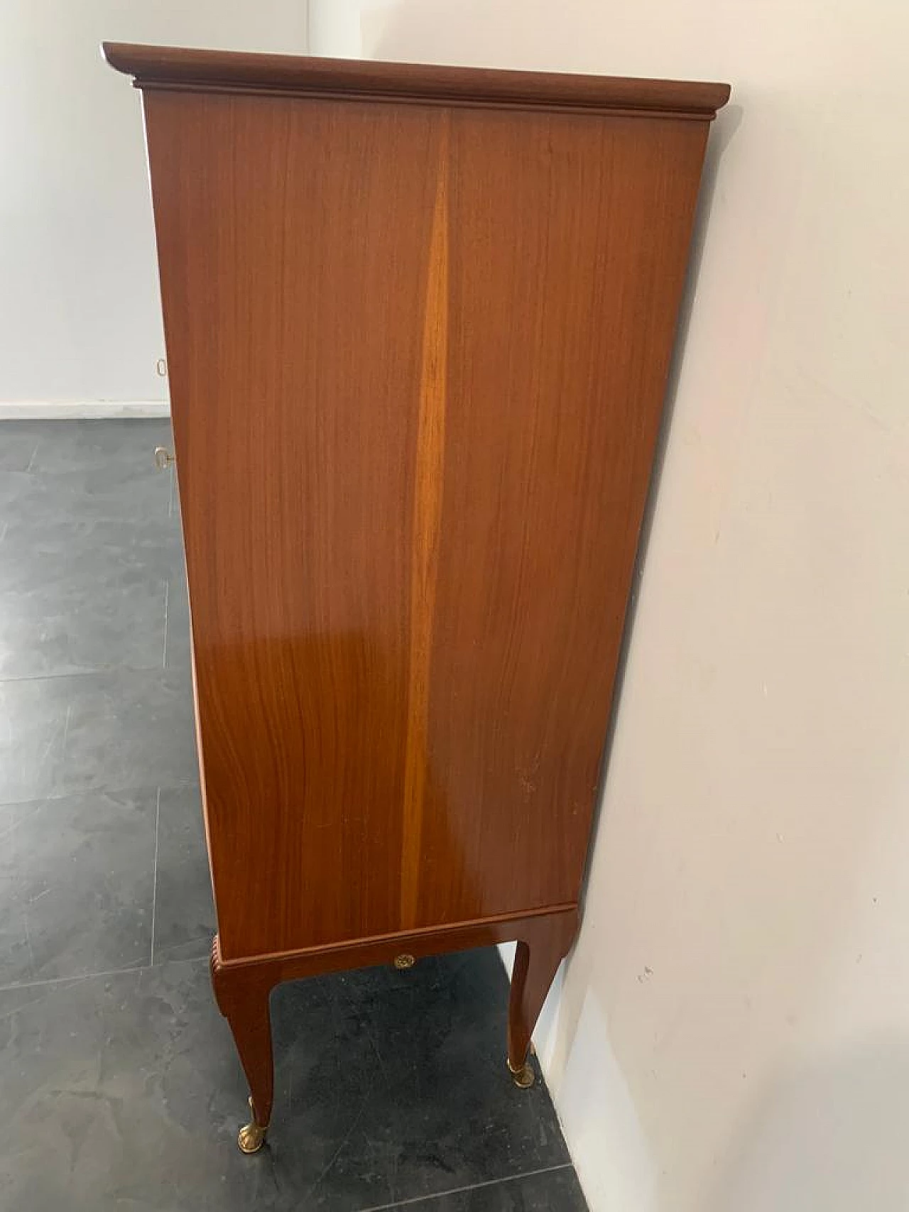 Credenza in mogano e pergamena, anni '50 1312084