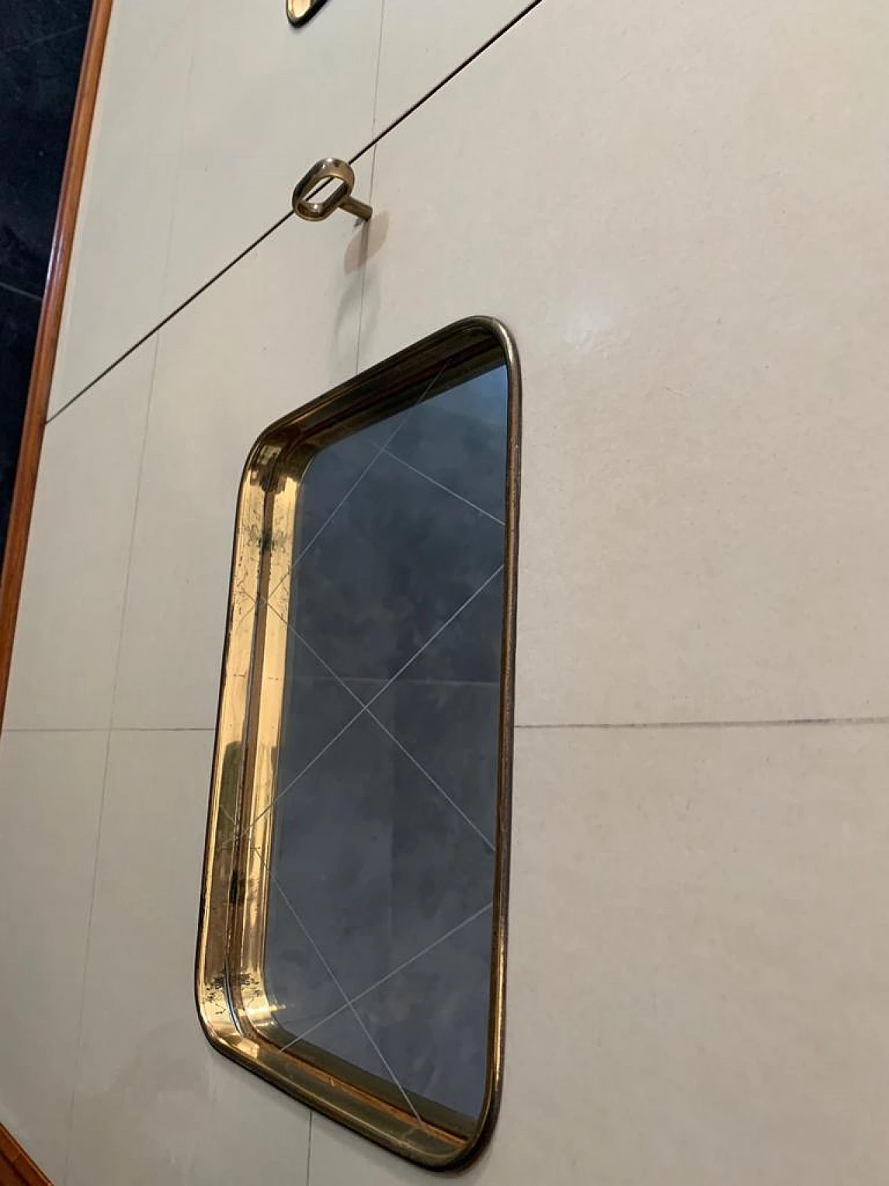 Credenza in mogano e pergamena, anni '50 1312087