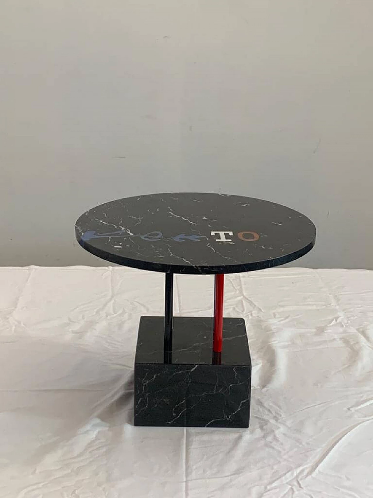 Kleeto coffee table by Cleto Munari, unique piece with inlaid marble 1312100
