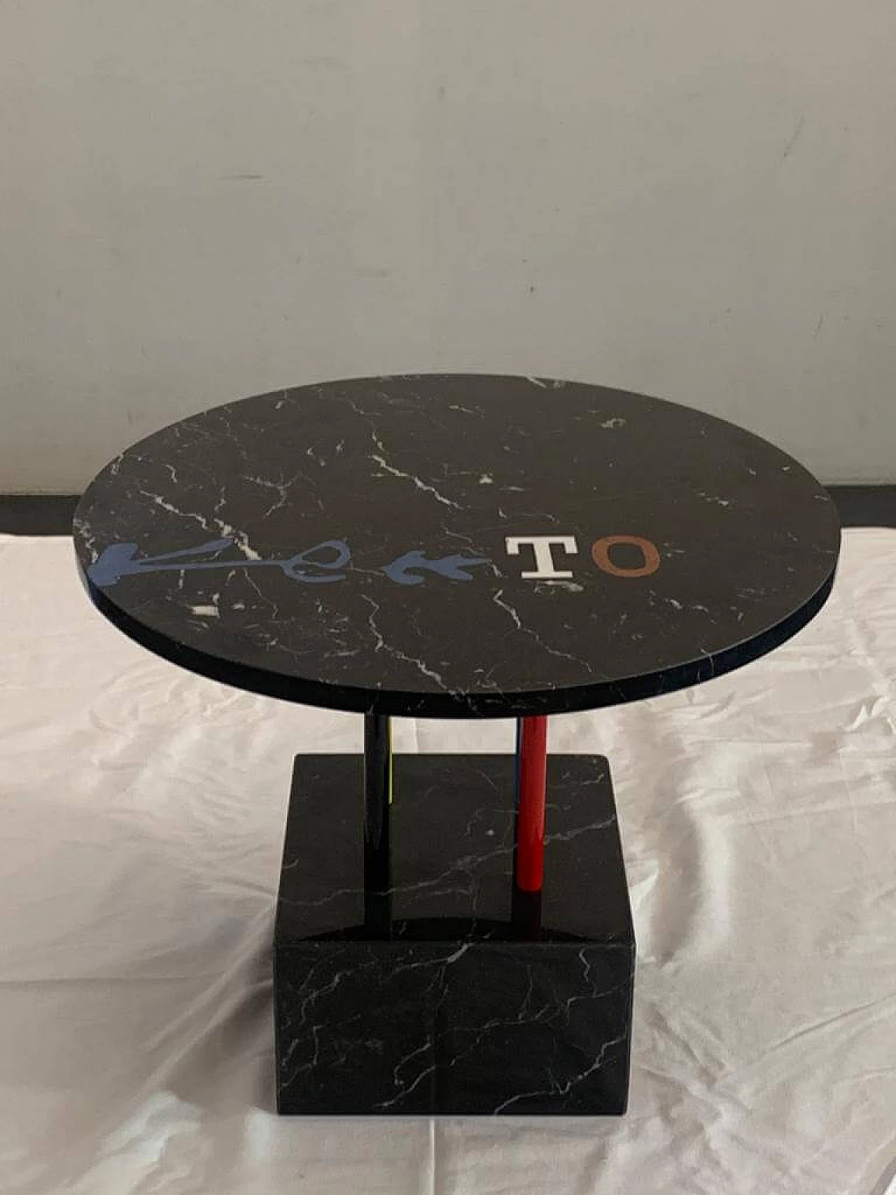 Kleeto coffee table by Cleto Munari, unique piece with inlaid marble 1312101