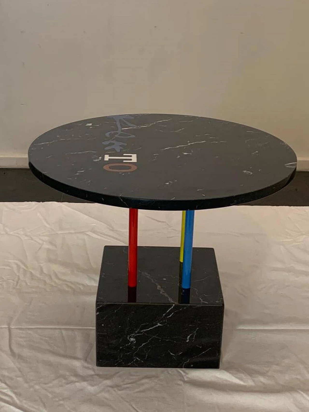 Kleeto coffee table by Cleto Munari, unique piece with inlaid marble 1312102