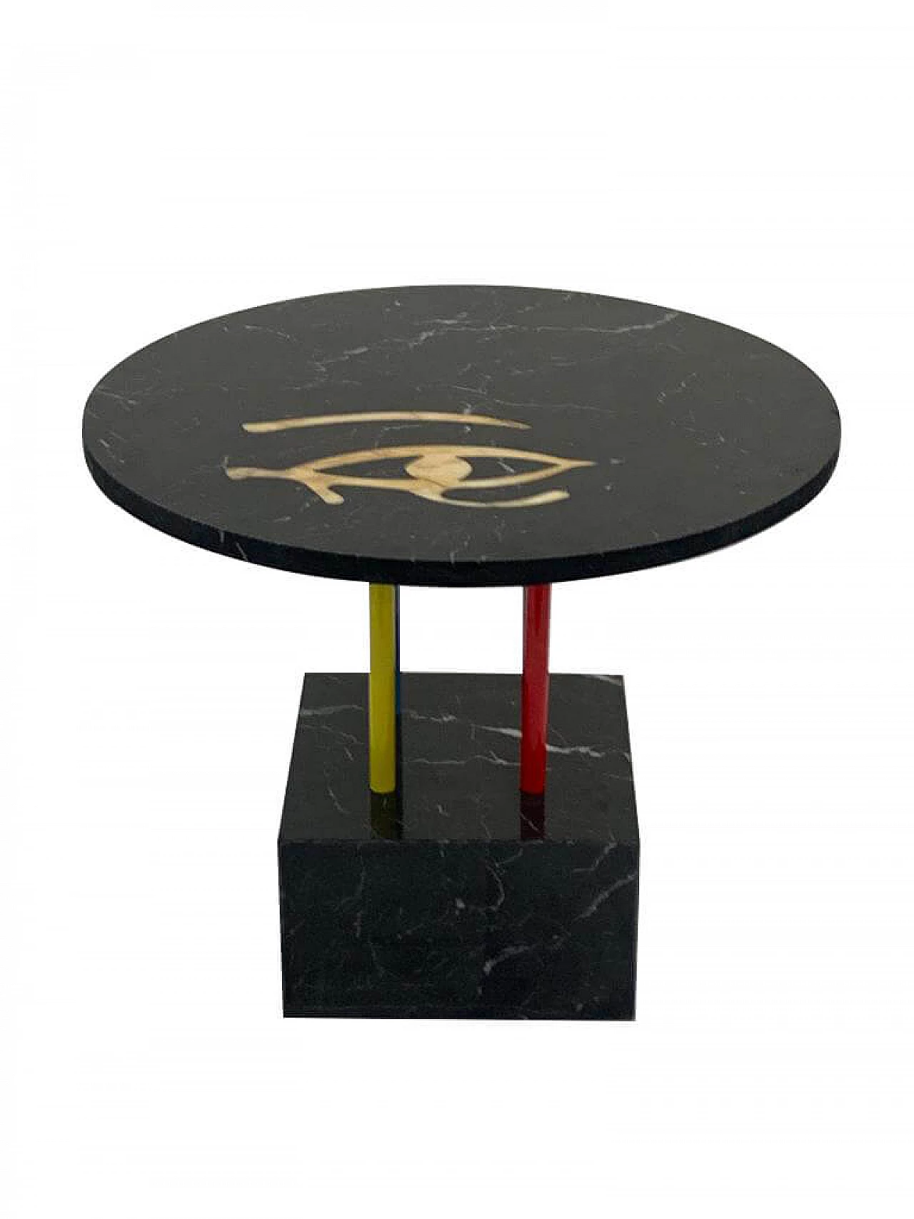 Cleto Munari Horus coffee table, unique piece with inlaid marble 1312160