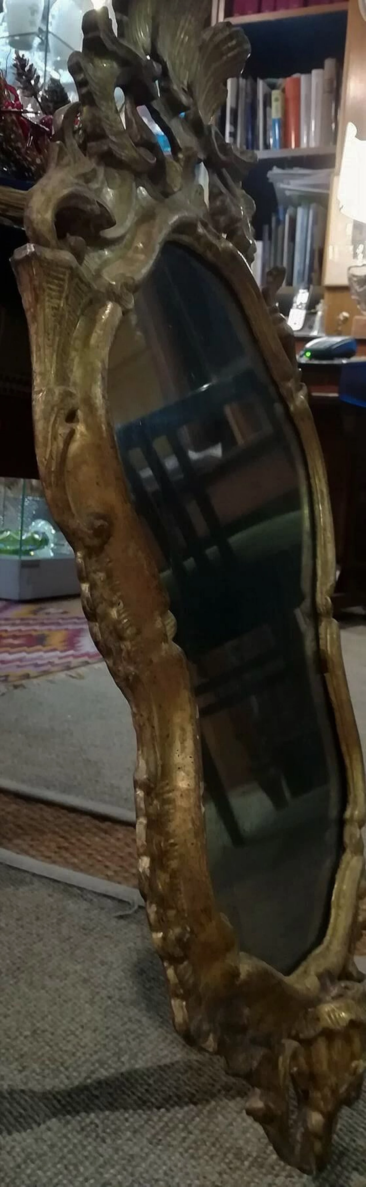 Coppia di specchiere in legno dorato, fine '800 1312227