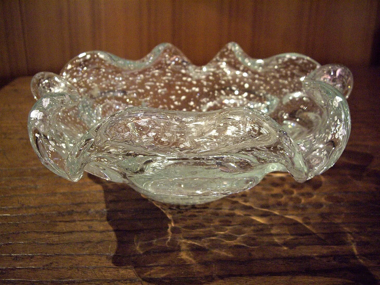 Murano glass bowl with silver straws 1312230