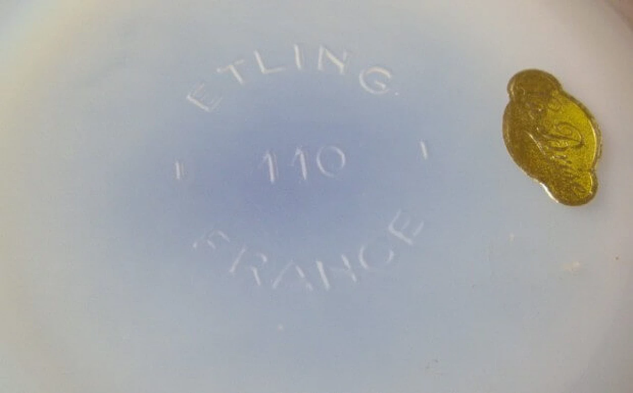 Scatola in vetro opalescente di E.L. Etling, Francia, anni '20 1312251