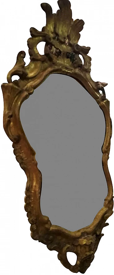 Pair of gilded wooden mirrors, late 19th century