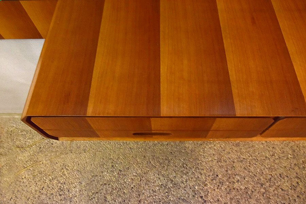 Suspended console table in wood and crystal shelf by La Permanente Mobili Cantù, 50s 1312512