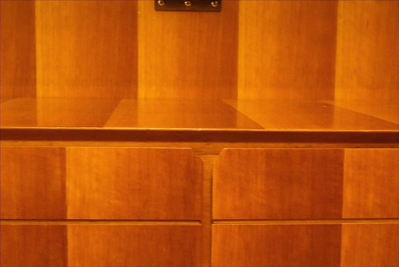 Suspended console table in wood and crystal shelf by La Permanente Mobili Cantù, 50s 1312513