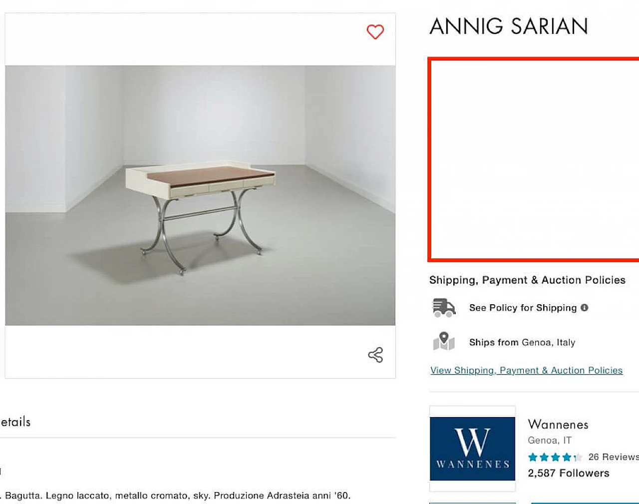 Bagutta desk in wood and chromed tubular metal by Annig Sarian for Arflex, 60s 1312640