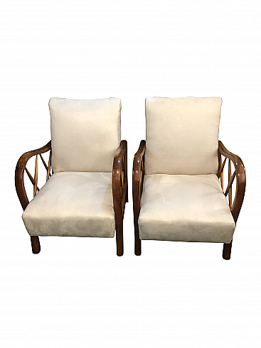 Pair of armchairs by Paolo Buffa, 50s