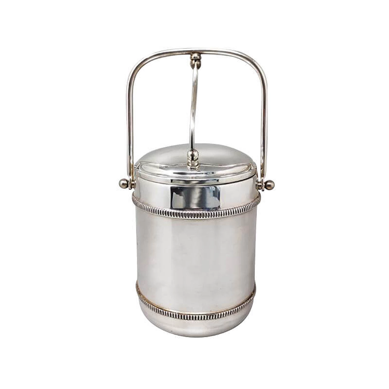 Stainless steel ice bucket by Aldo Tura for Macabo, 1960 1314613