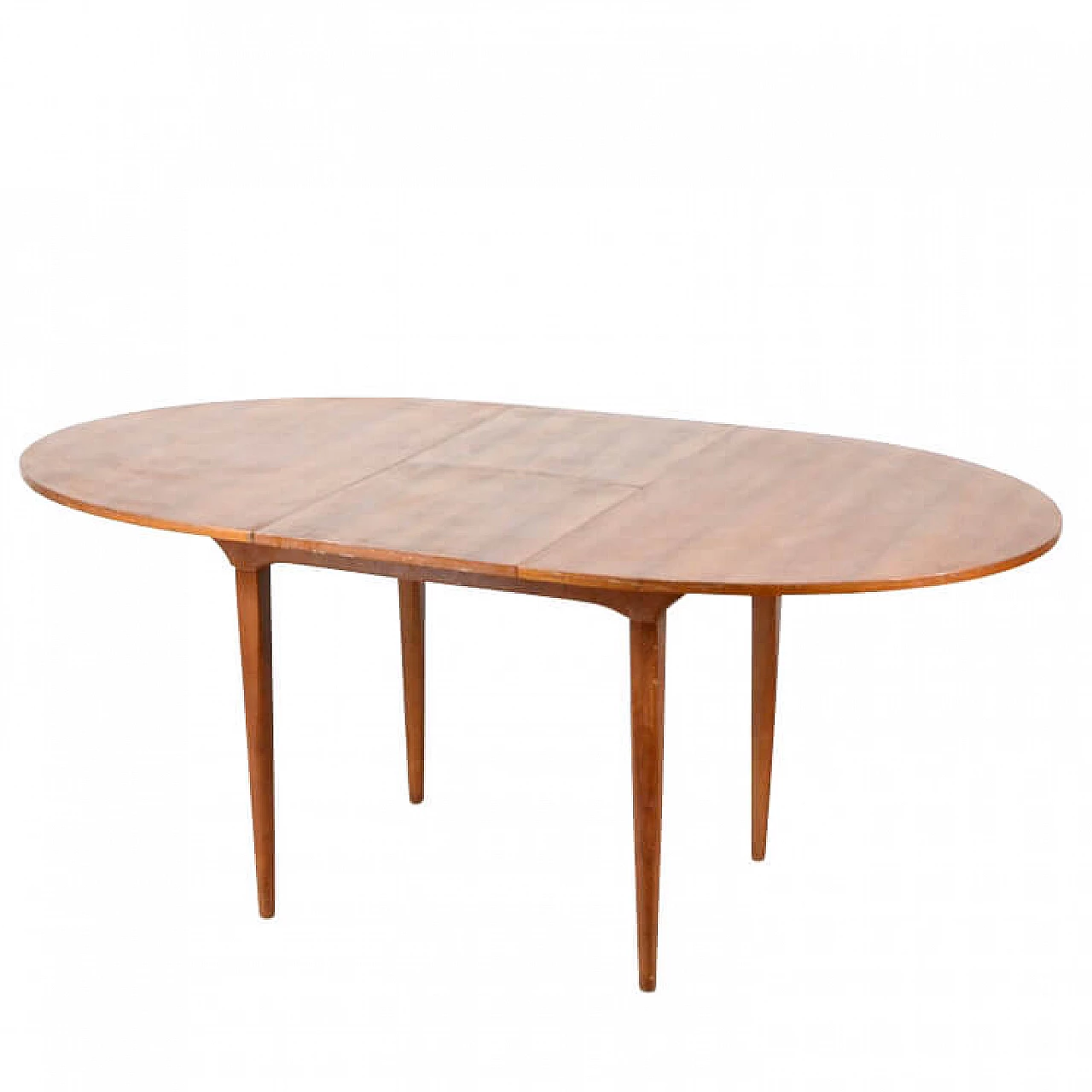 Tavolo ovale allungabile in teak, anni '60 1322674