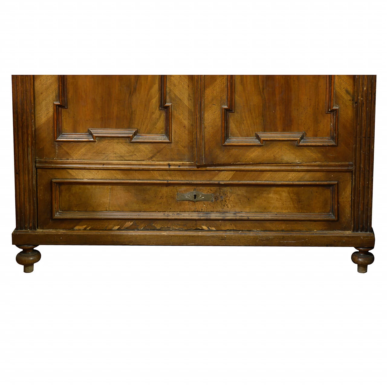 Closet with 2 doors in walnut, solid walnut and fir, 19th century 1322718