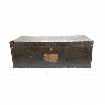 Traveling trunk in spruce and metal, 20s