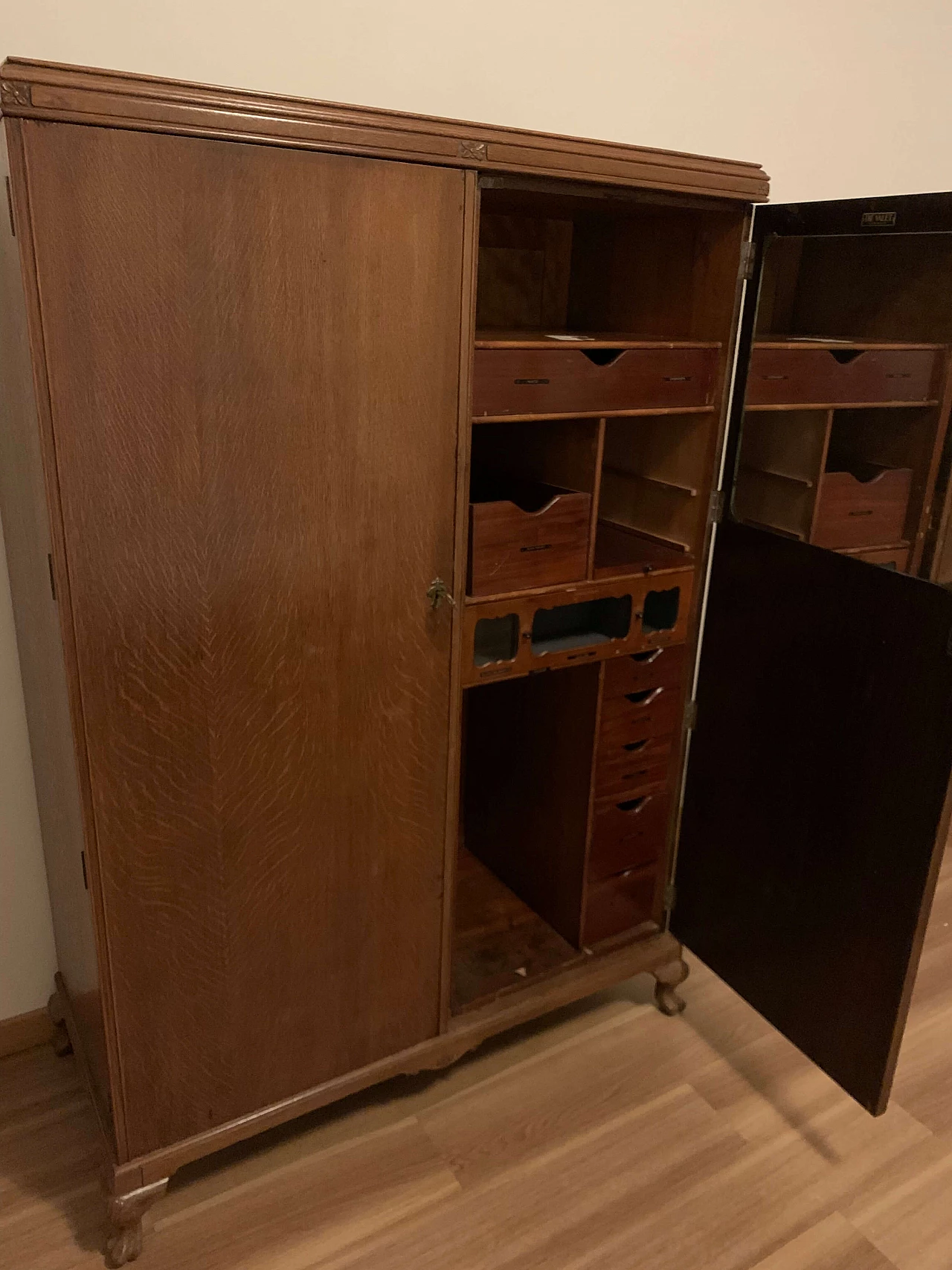 English wardrobe with internal compartments, 1920s 1322800