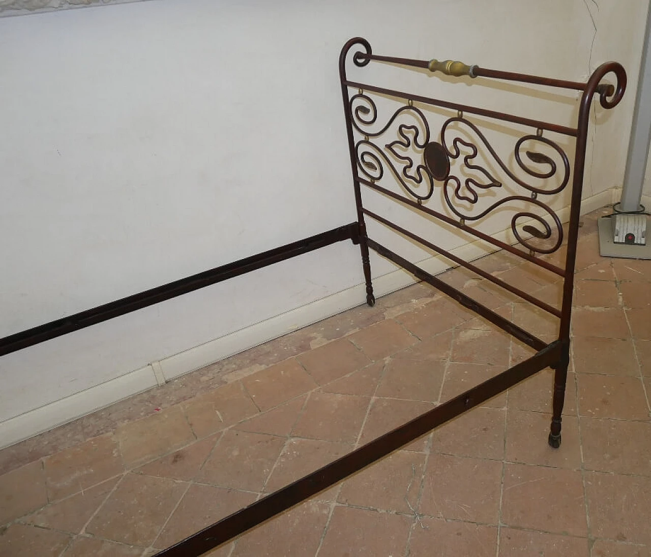 Antique single bed in wrought iron, 19th century 1322832