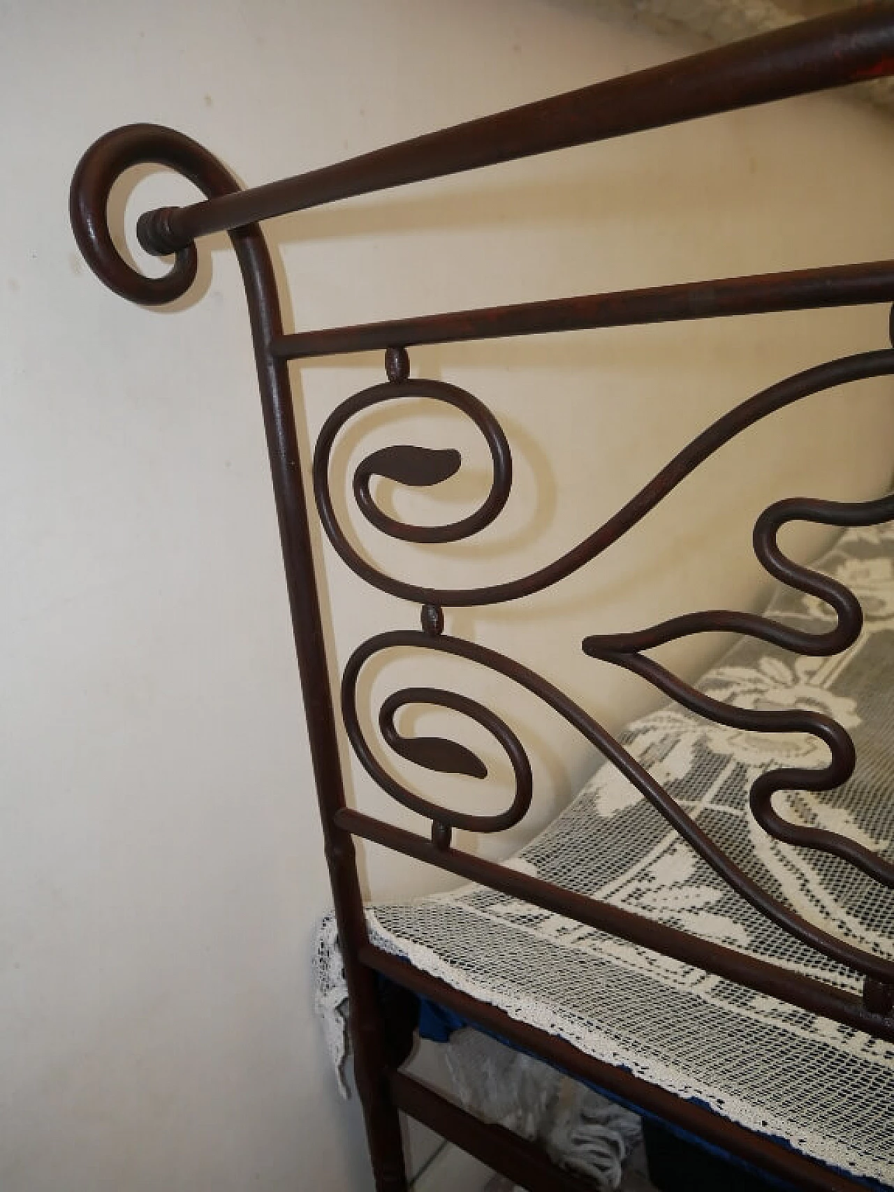 Antique single bed in wrought iron, 19th century 1322836