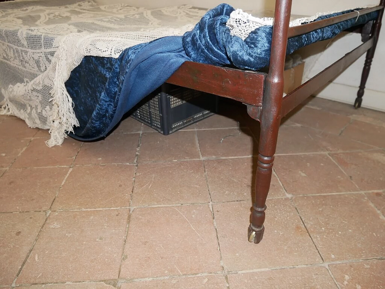 Letto singolo antico in ferro battuto, '800 1322837