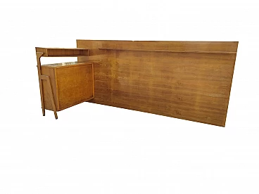 Single bed with side rail and shelf storage, 50s