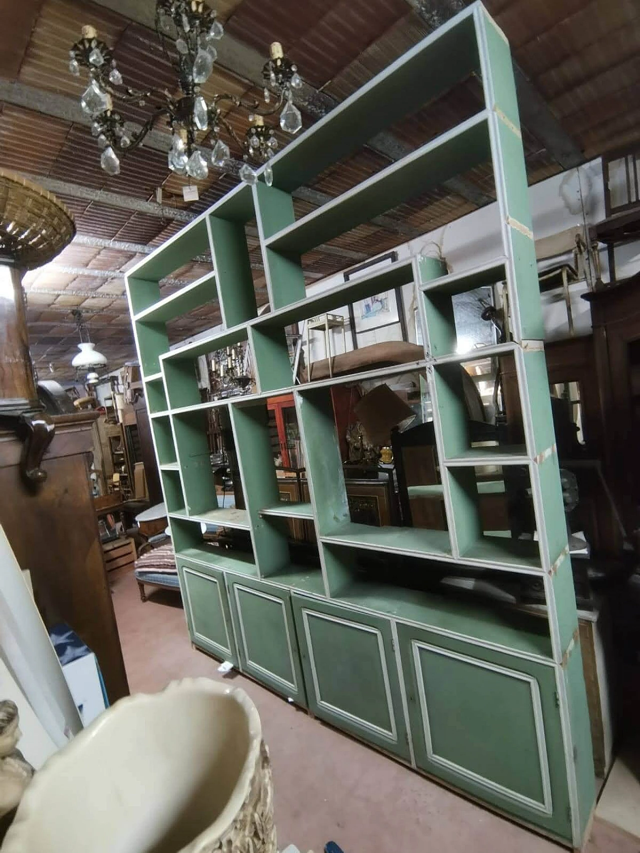 Libreria in abete massello, anni '50 1322975