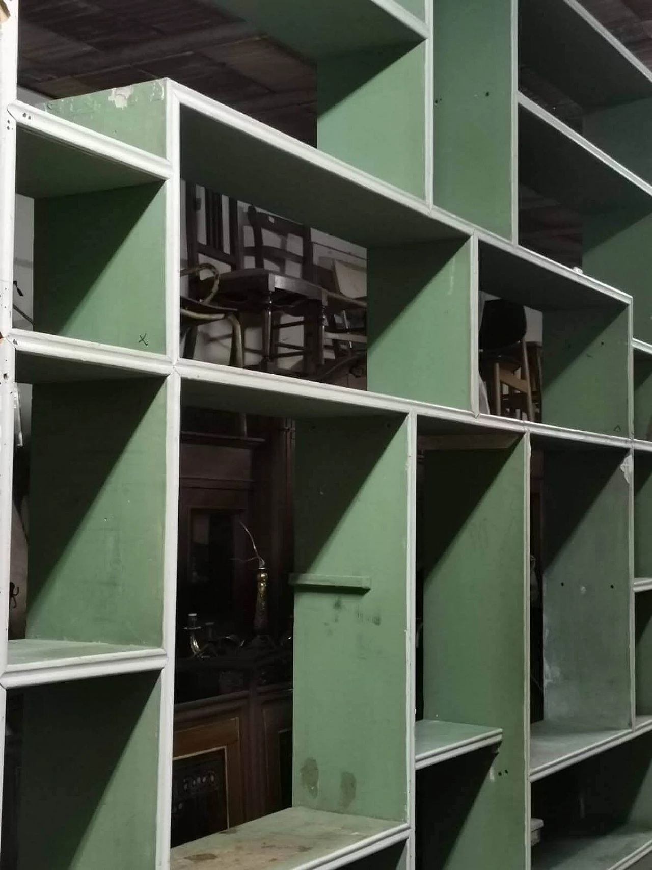 Libreria in abete massello, anni '50 1322977