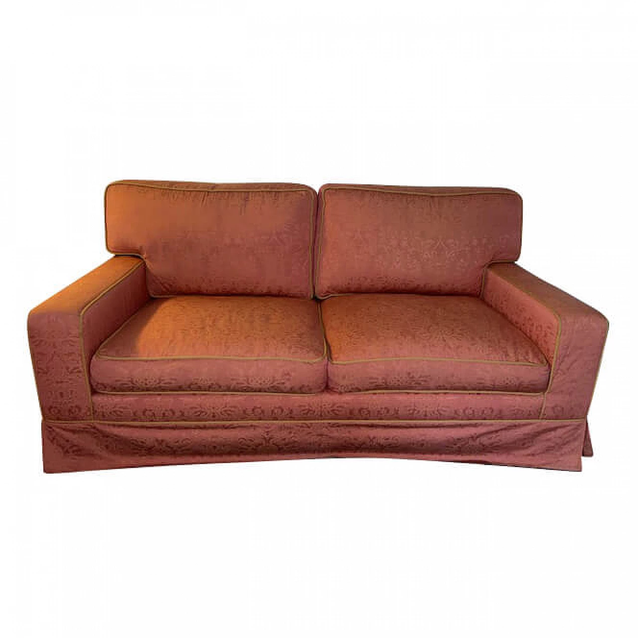 Coppia di divani in tessuto damascato, anni '80 1323733