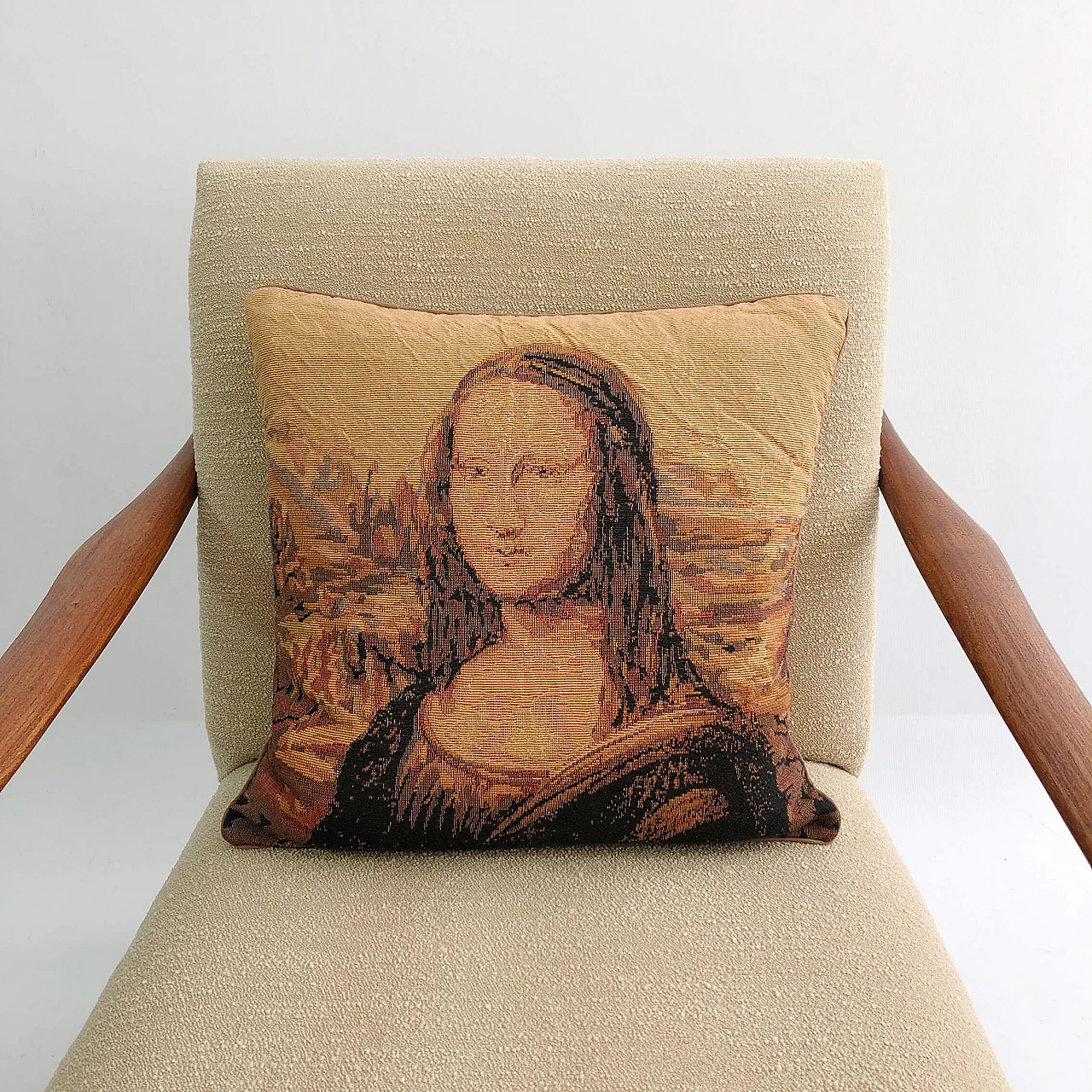 Mona Lisa souvenir cushion, 1970s 1323845