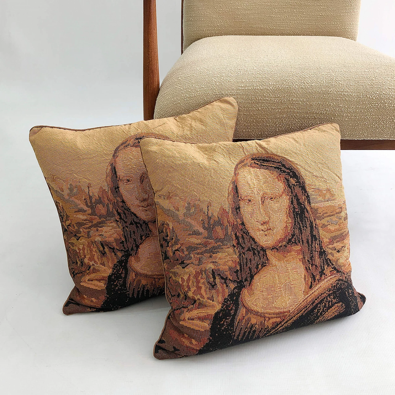 Mona Lisa souvenir cushion, 1970s 1323846