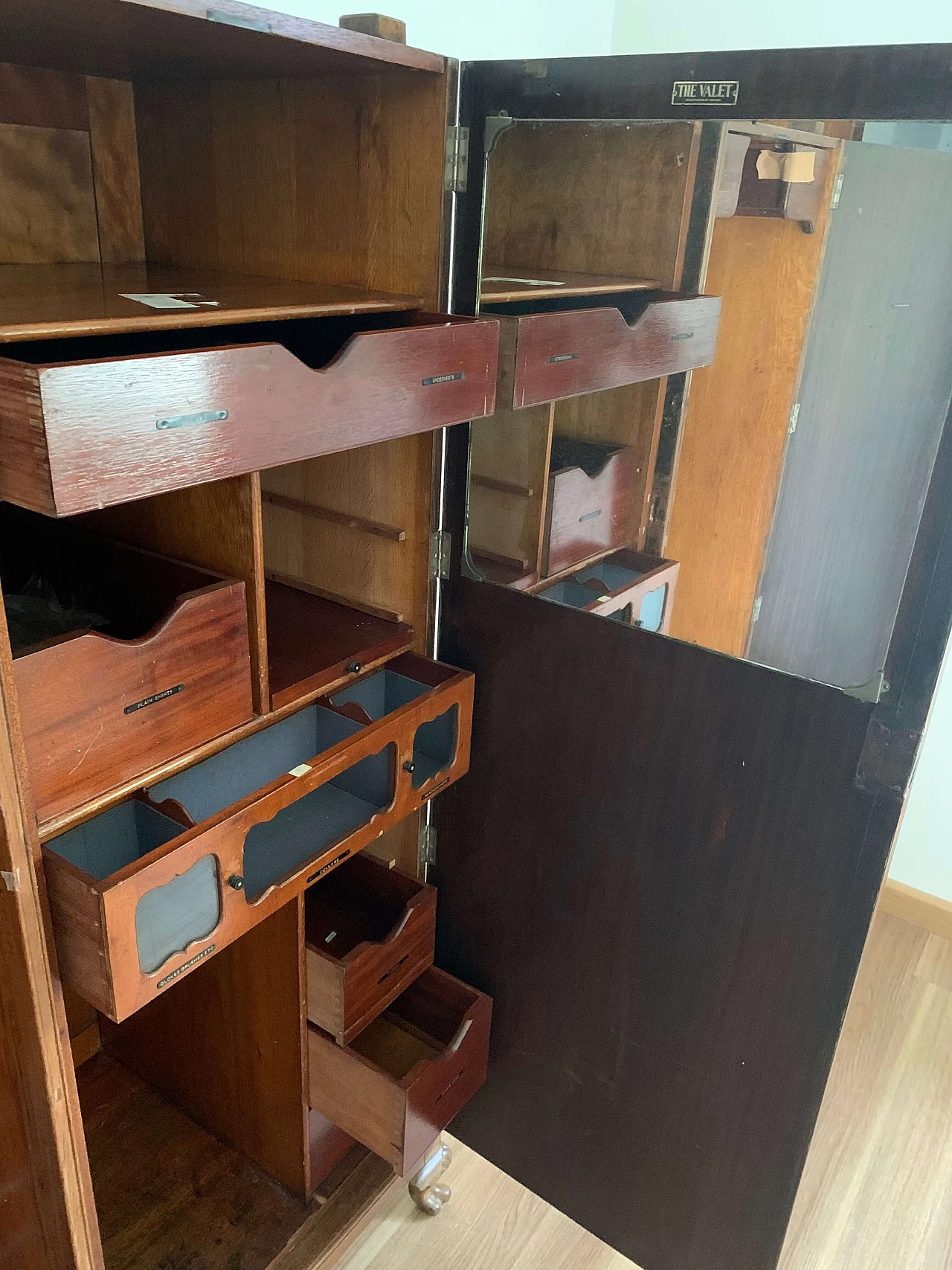 English wardrobe with internal compartments, 1920s 1323898